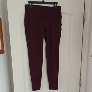 Womens Old Navy Active Dark Maroon Cozecore Joggers Like New Sz Large
